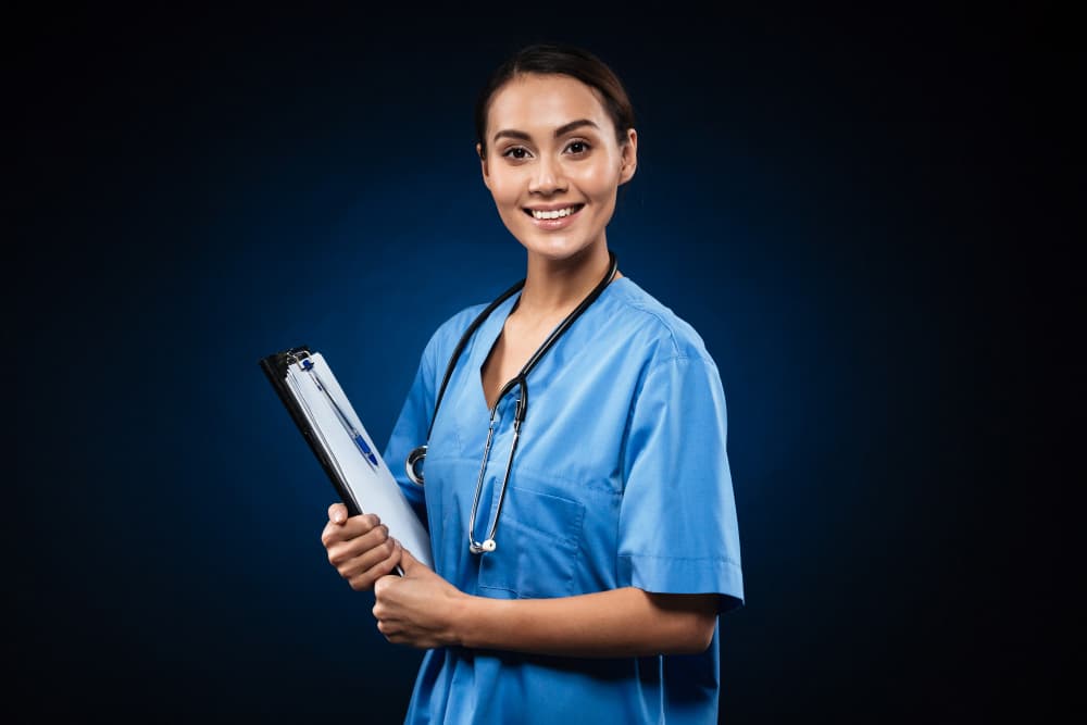 Female Doctor Holding a Book